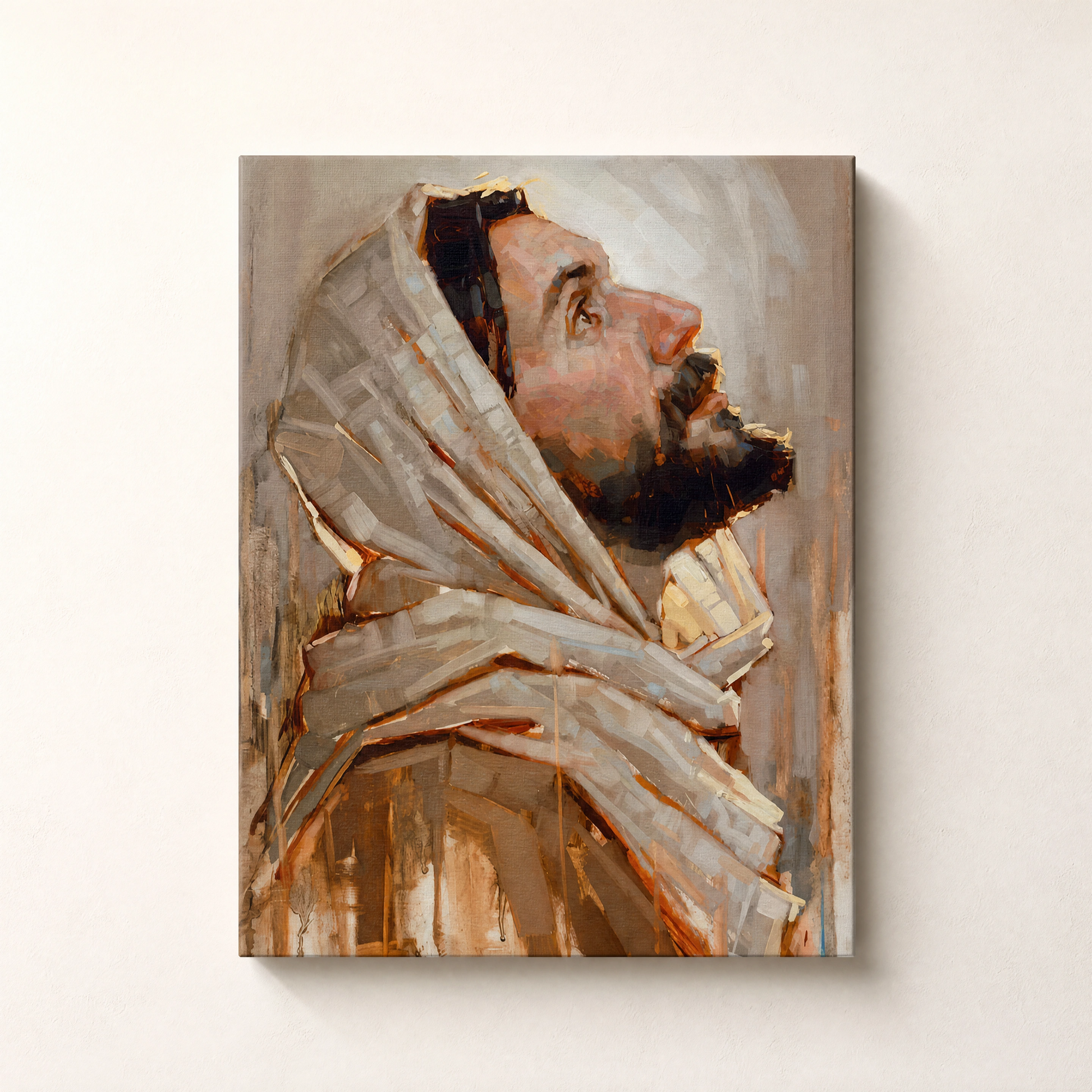 Jesús — Mirada de Fe — cuadro decorativo en lienzo, vista frontal